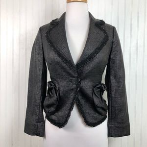 Donna Karan Collection Women's Charcoal Black Jacket Sz 4/US.